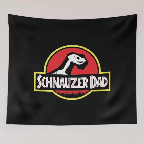 Item preview, (For Dark Background) Jurassic Miniature Schnauzer Dad designed and sold by More Cute Dogs.