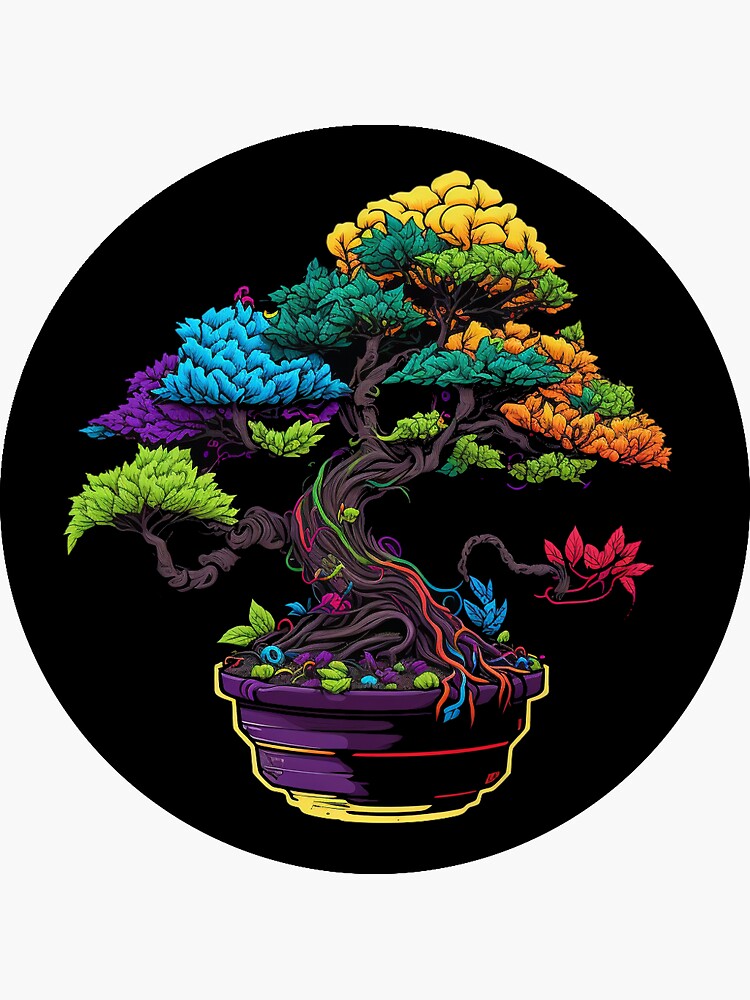 Bonsai 3 - Neon Sign in a Pot | 3D model