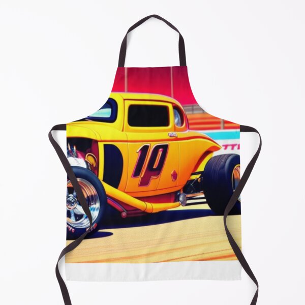 Item preview, Yellow Hot Rod Muscle Car Racetrack Classic designed and sold by Michael Voyler.