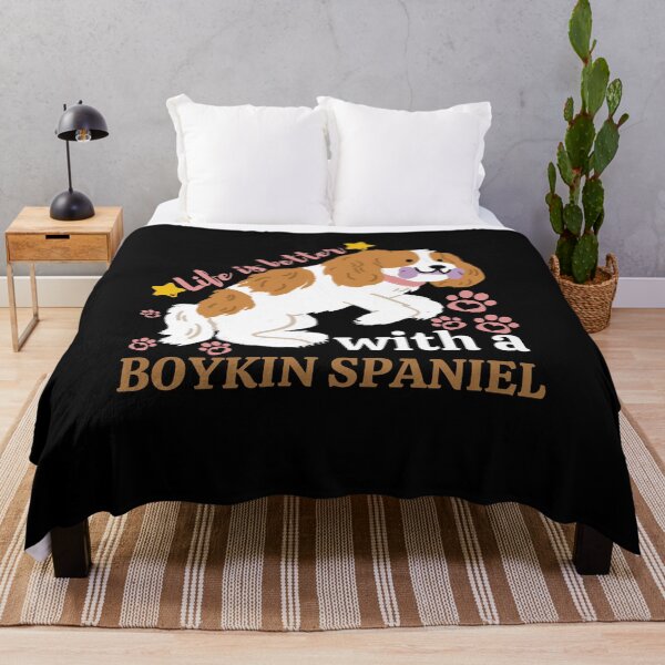 Item preview, life is better with a boykin spaniel grapphic art for dogs lovers designed and sold by selfesteeem.