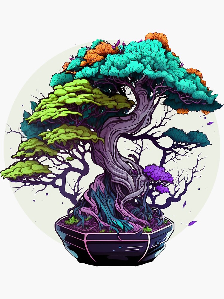 Bonsai 3 - Neon Sign in a Pot | 3D model