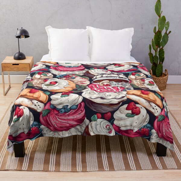 Item preview, My Grandmother's Cakes - Meringues & Berries Retro Food Pattern designed and sold by SecretDicer.