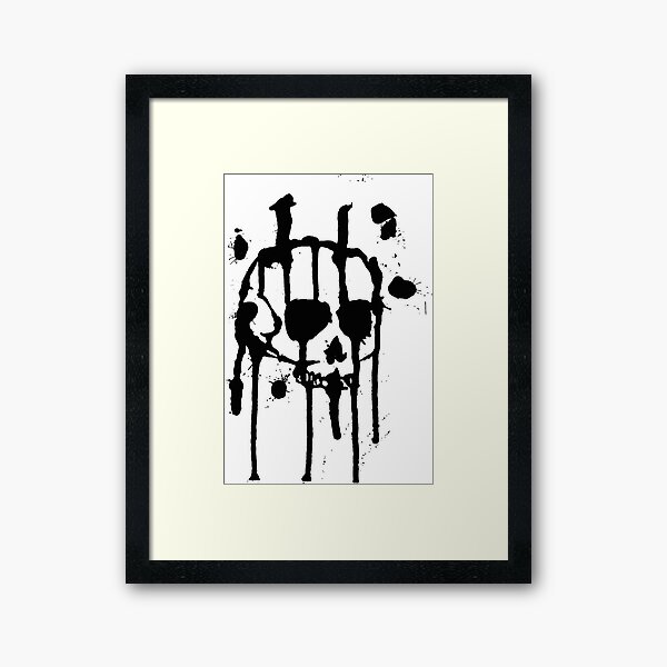 Black Skull Dripping Wall Art for Sale