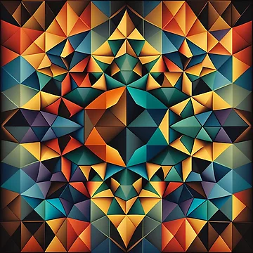 Artwork thumbnail, colored polygonal pattern by Rim0204
