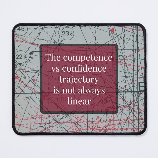 Item preview, The competence vs confidence trajectory is not always linear designed and sold by ALesterDesign.