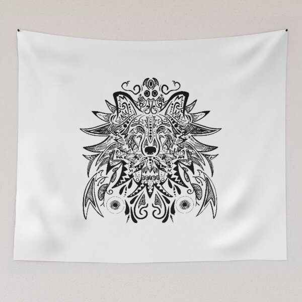 Item preview, Sacred WOLF Mandala Sayagata designed and sold by KarolloBrand.