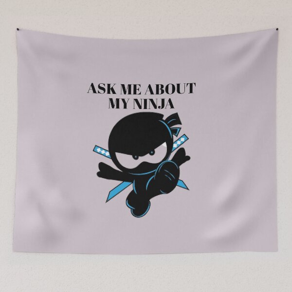 Item preview, Ask me about my ninja. Kids t-shirts and long sleeves designed and sold by bloosoms.