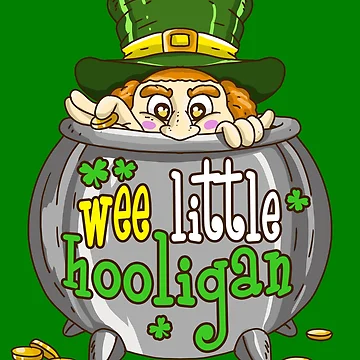Aperçu de l'œuvre Kids St Patricks Day Leprechaun Boys Wee Little Hooligan Gear de DynamicDesign
