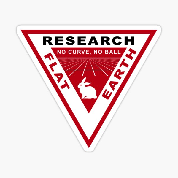 RESEARCH FLAT EARTH PERSPECTIVE GRID PATCH Sticker