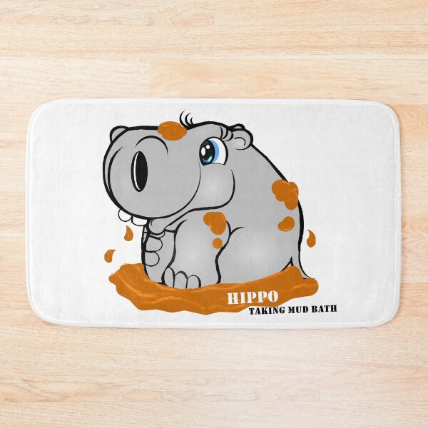 Item preview, Hippo taking mud bath  designed and sold by Shirley cute art .