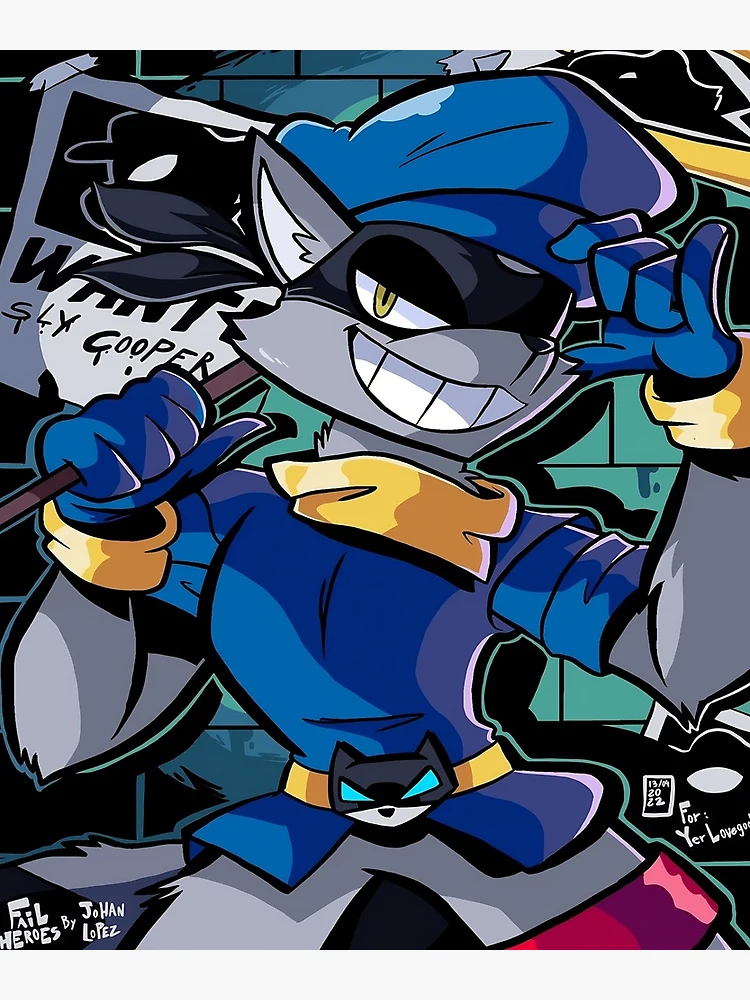 Sly Cooper Artwork Playstation Poster Premium Semi-glossy 