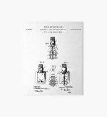 Fire Sprinkler Patent Drawing Blueprint Art Board