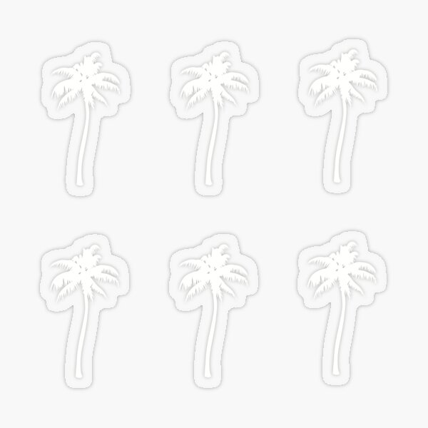 Item preview, set of 6 white palm trees designed and sold by Krista Robertson.