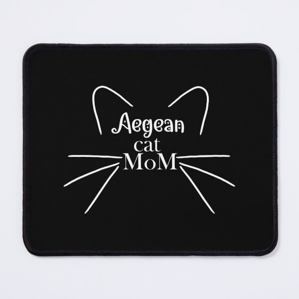 Item preview, Aegean Cat Mom - Cute Cat Ear and Whiskers white Lineart Design designed and sold by EmeraldeaArt.
