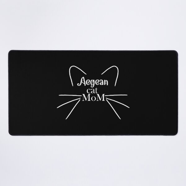 Item preview, Aegean Cat Mom - Cute Cat Ear and Whiskers white Lineart Design designed and sold by EmeraldeaArt.