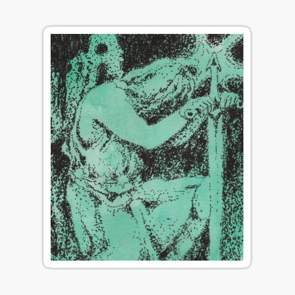 Item preview, "Kneel" A dotted illustration of a mysterious Knight designed and sold by fishboii.
