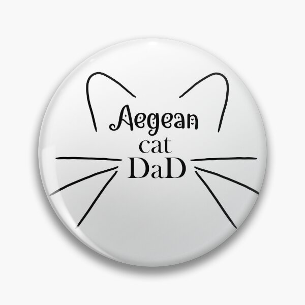 Item preview, Aegean Cat Dad - Cute Cat Ear and Whiskers Lineart Design designed and sold by EmeraldeaArt.