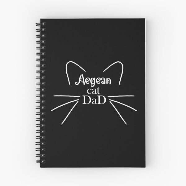 Item preview, Aegean Cat Dad - Cute Cat Ear and Whiskers white Lineart Design designed and sold by EmeraldeaArt.