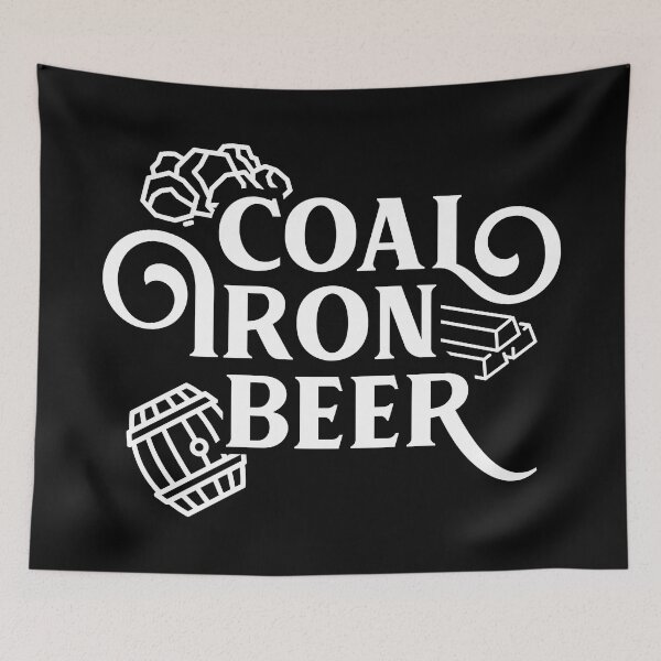 Item preview, Coal Iron Beer Brass designed and sold by pixeptional.