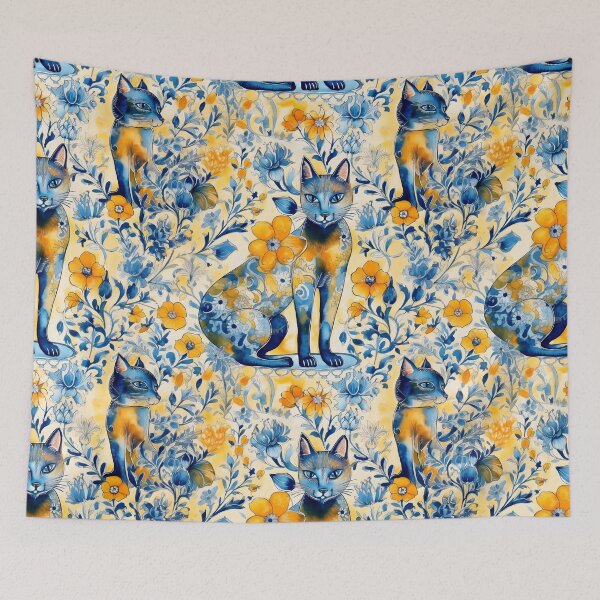 Item preview, Ukrainian Cats Cute Floral Vintage Ukraine Pattern designed and sold by SecretDicer.