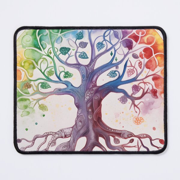 Item preview, Celtic Pagan Wiccan Tree of Life in Rainbow Colors designed and sold by CGSGraphics.
