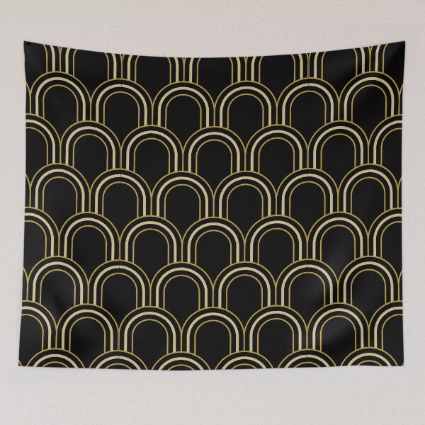 Item preview, Black and Gold Art Deco designed and sold by KatsCanvas.