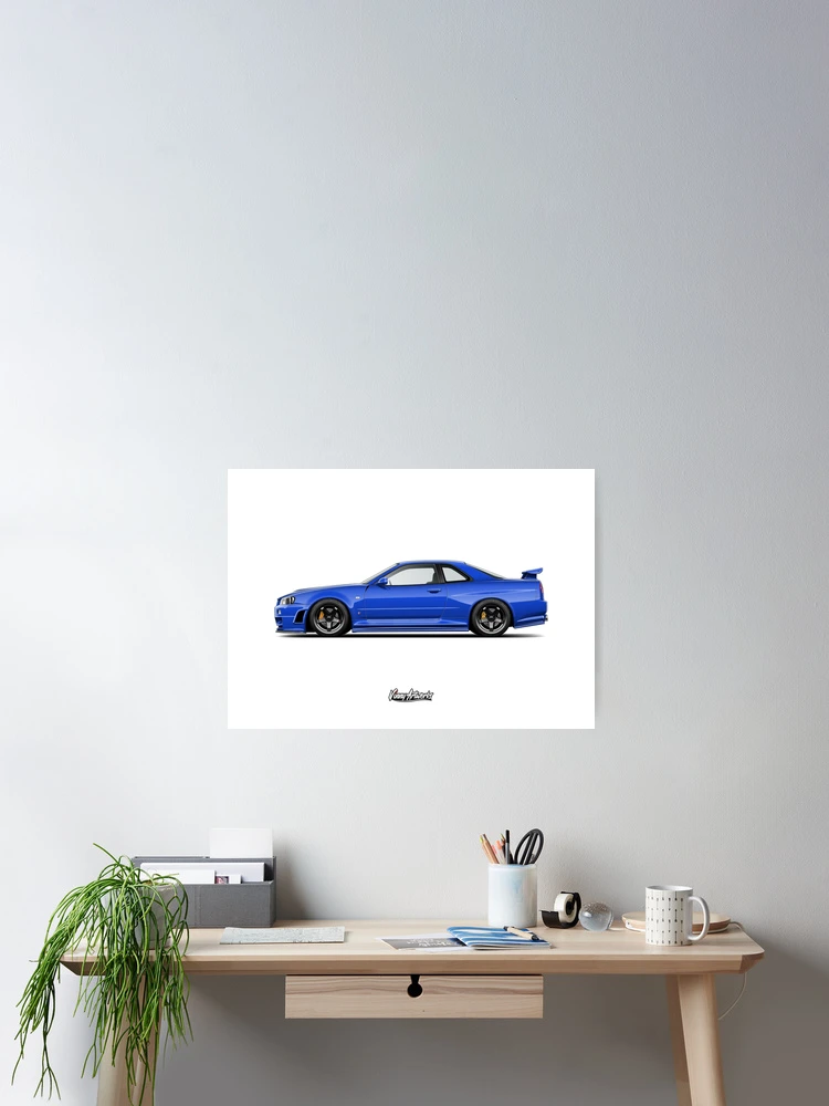 Thumbnail 2 of 3, Poster, GT-R R34 designed and sold by VinnyArtworks.