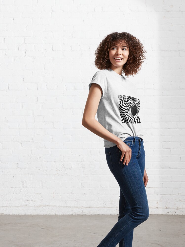 Alternate view of Optical Illusion, Visual Illusion, Cognitive Illusions, #OpticalIllusion, #VisualIllusion, #CognitiveIllusions, #Optical, #Illusion, #Visual, #Cognitive, #Illusions Classic T-Shirt