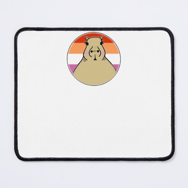 Item preview, Cute Capybara In Lesbian Pride LGBTQIA+ Circle And Lesbian Pride Heart Capybara Pattern - Hup designed and sold by WizardsStokes88.