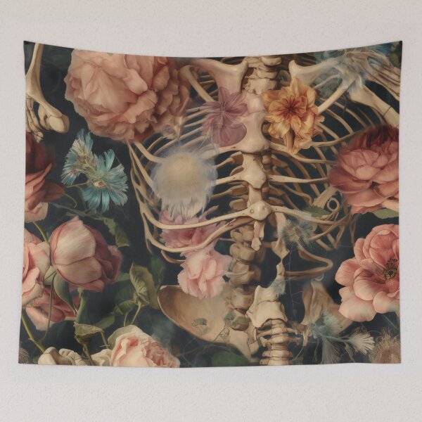 Item preview, Floral Anatomy: A Painterly Blend of Bones and Blossoms designed and sold by FormulaEden.