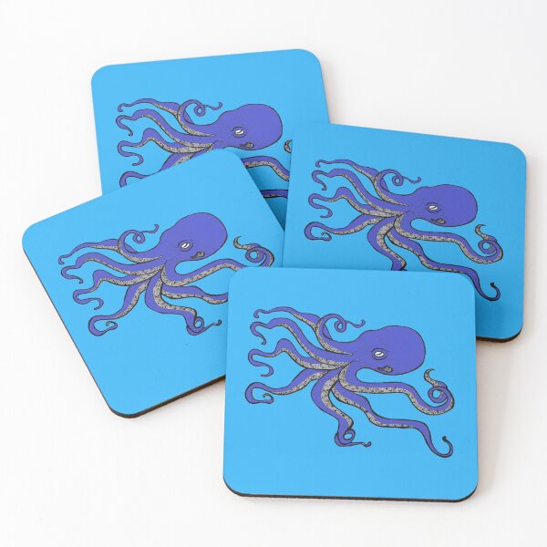 Item preview, Blue Octopus Gliding designed and sold by SeaEchoes.