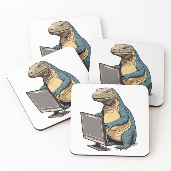 Item preview, (Computer) Monitor Lizard Graphic Pun designed and sold by entwithanaxe.