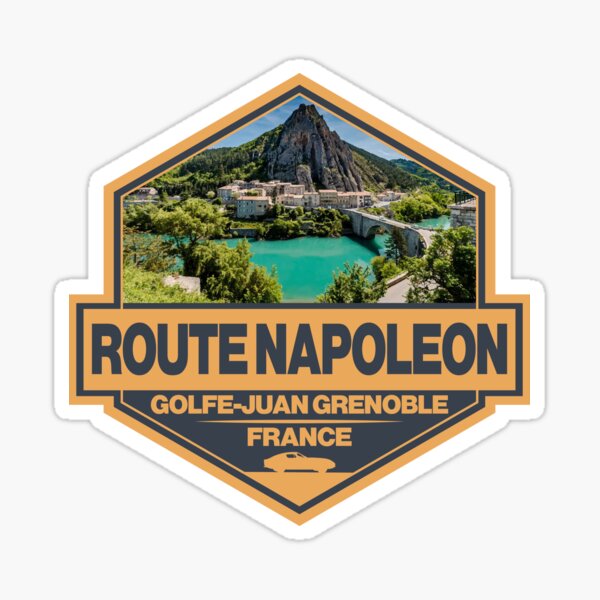 Item preview, Route Napoleon France Travel Art Badge designed and sold by KrisSidDesigns.