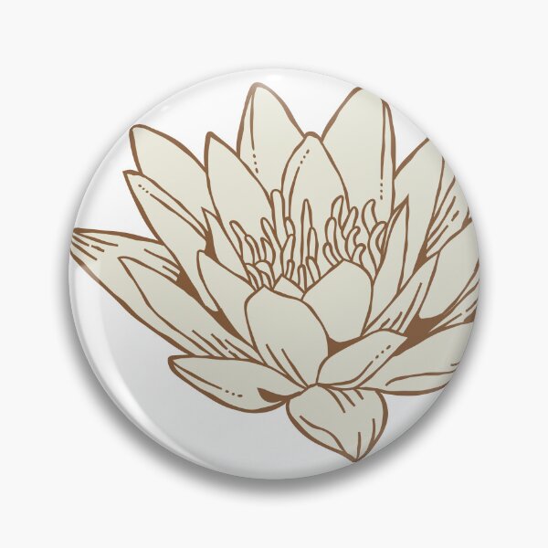 Item preview, The White Lotus Art | Brown and Cream designed and sold by KatsCanvas.