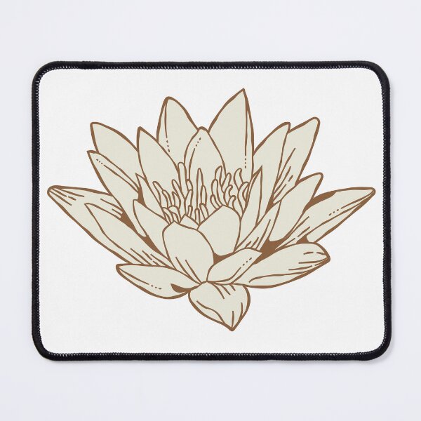 Item preview, The White Lotus Art | Brown and Cream designed and sold by KatsCanvas.