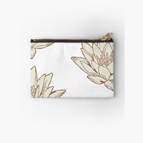 Item preview, The White Lotus Art | Brown and Cream designed and sold by KatsCanvas.