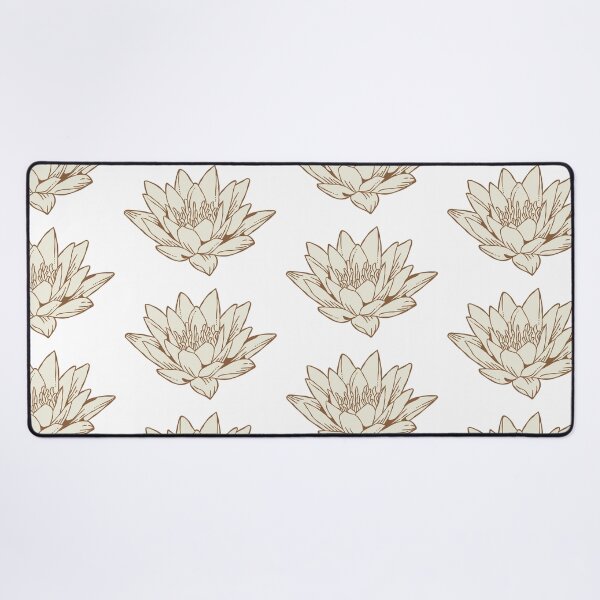 Item preview, The White Lotus Art | Brown and Cream designed and sold by KatsCanvas.