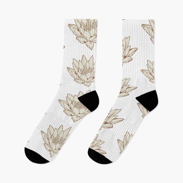 Item preview, The White Lotus Art | Brown and Cream designed and sold by KatsCanvas.