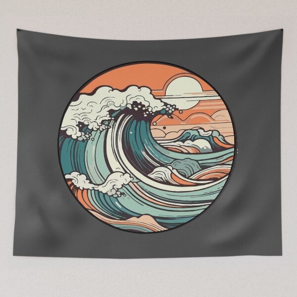 Item preview, Cool surf wave retro design designed and sold by coolhand.