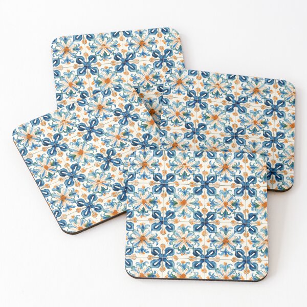 Item preview, Watercolor spanish tile Design designed and sold by LeafyLife.