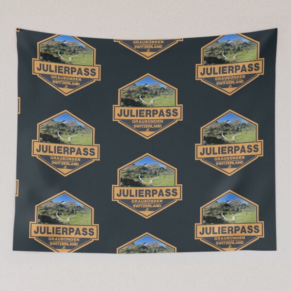Item preview, Julier Pass Switzerland Travel Art Badge designed and sold by KrisSidDesigns.