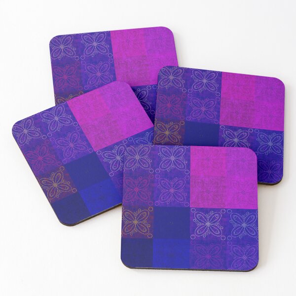 Item preview, Linen patchwork - pink/purple designed and sold by PurpleSandpiper.