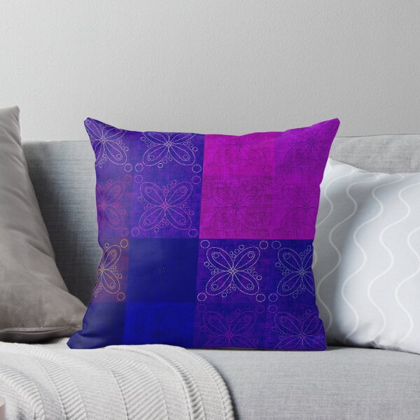 Item preview, Linen patchwork - pink/purple designed and sold by PurpleSandpiper.