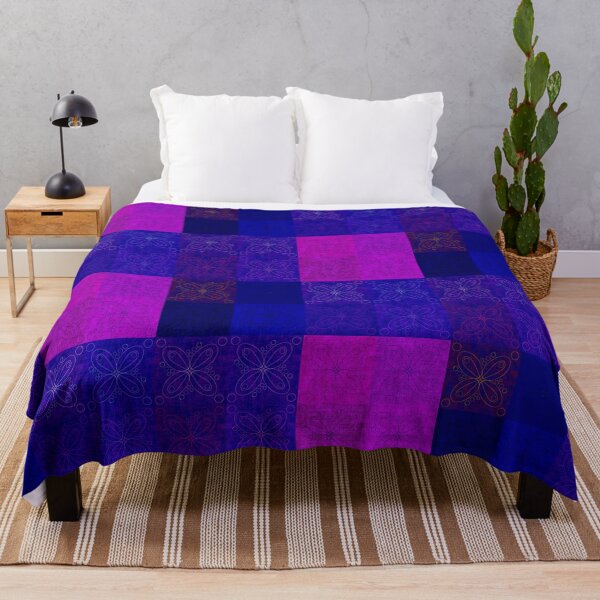Item preview, Linen patchwork - pink/purple designed and sold by PurpleSandpiper.