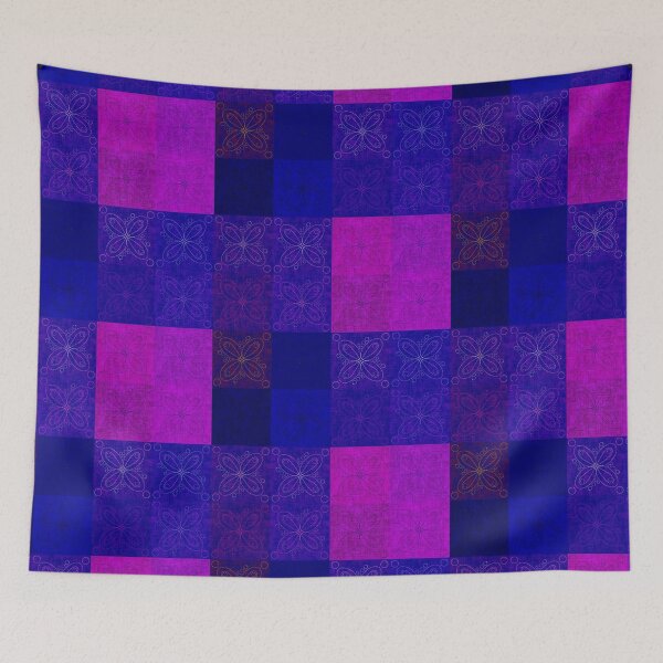 Item preview, Linen patchwork - pink/purple designed and sold by PurpleSandpiper.