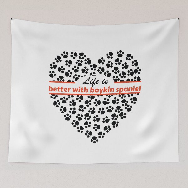 Item preview, life is better with a boykin spaniel heart dog grapphic art for dogs lovers designed and sold by selfesteeem.