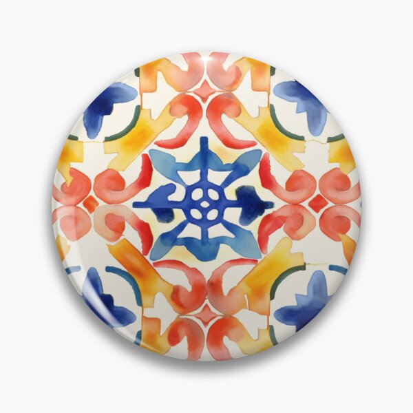Item preview, Watercolor Italian Majolica Tile designed and sold by LeafyLife.