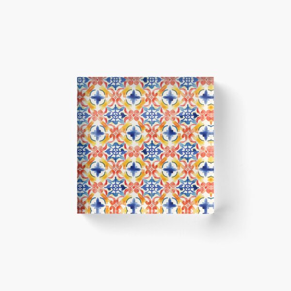 Item preview, Watercolor Italian Majolica Tile designed and sold by LeafyLife.