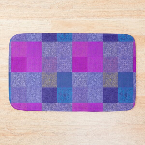 Item preview, Linen patchwork - pink/blue designed and sold by PurpleSandpiper.