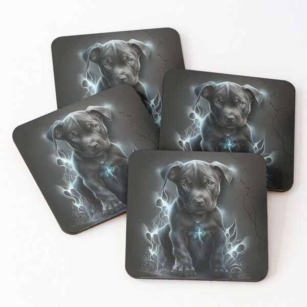 Item preview, Devilish Pit Bull Puppy designed and sold by Nocturne  Paws.